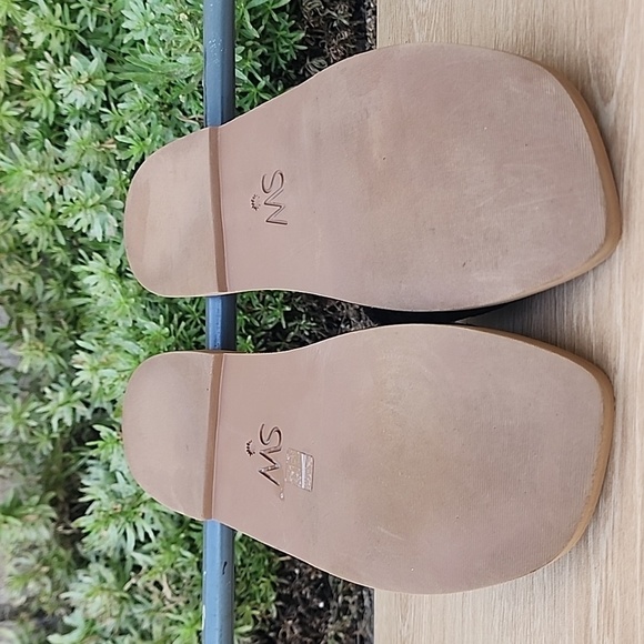 STUART WEITZMAN Black Cammy Block Heel Slide Leather Slide Sandals 9B EU 39.5 - Picture 9 of 12